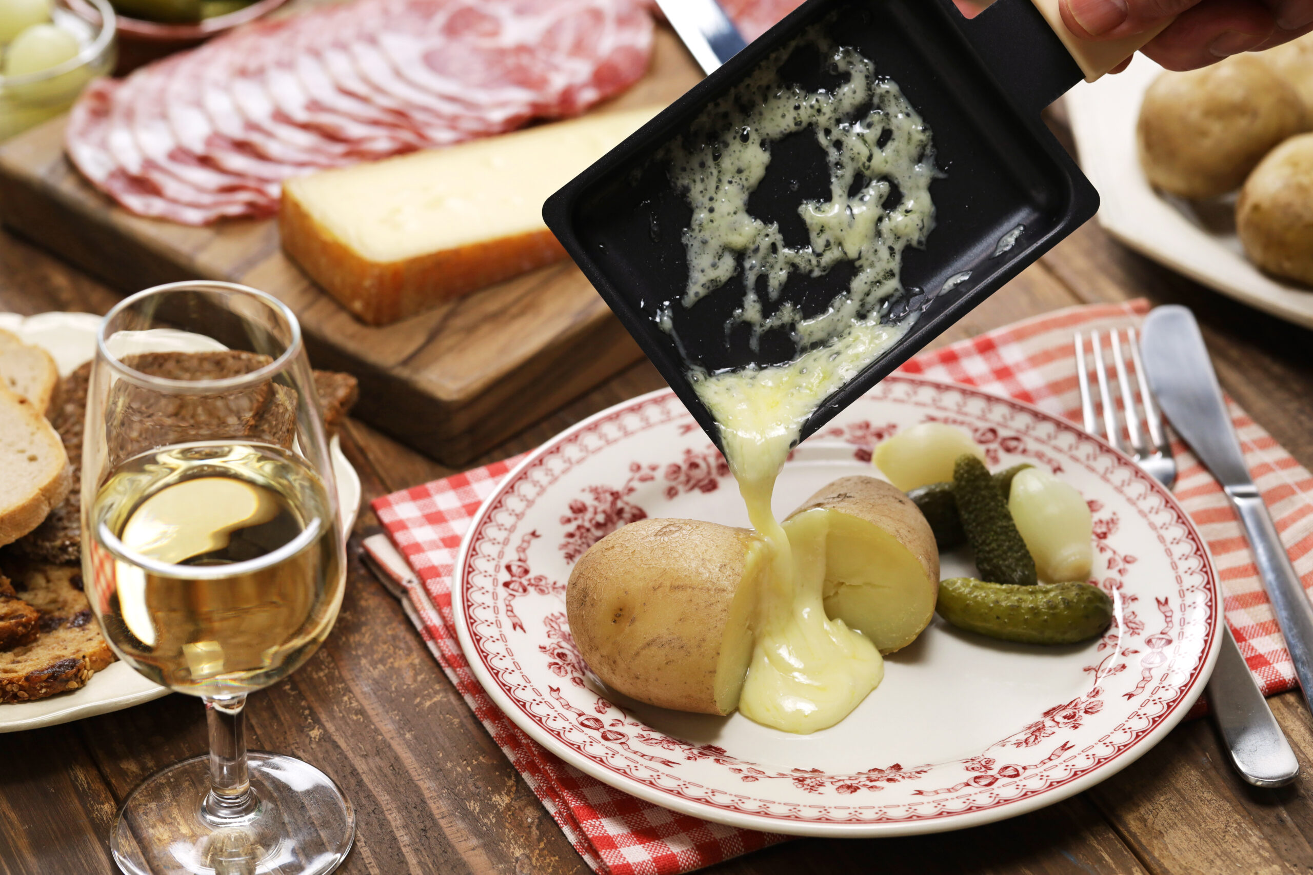 Swiss traditional raclette